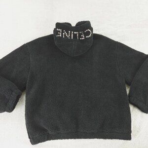 $2499 Authentic CELINE Made in ITALY Studded Logo Men's Black Hoodie Jacket Sz.L